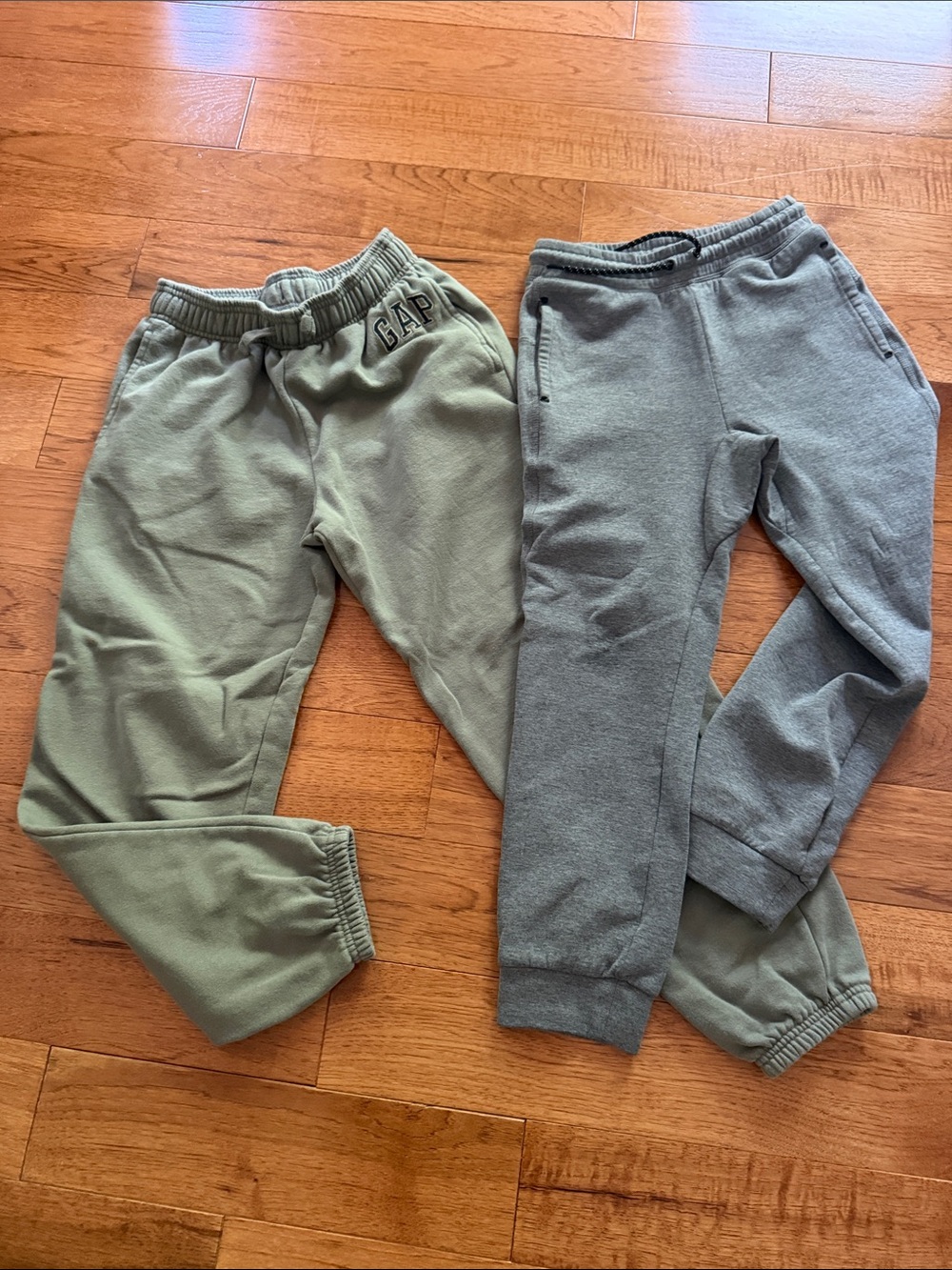 GAP Kids Olive Green & Heather Gray Jogger Sweatpants